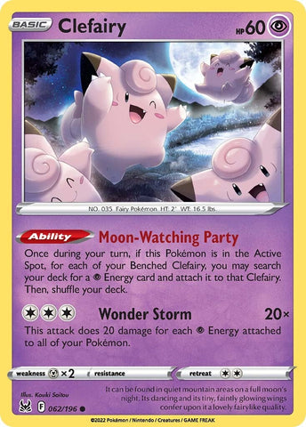 Clefairy (062/196) [Sword & Shield: Lost Origin] - The Mythic Store | 24h Order Processing