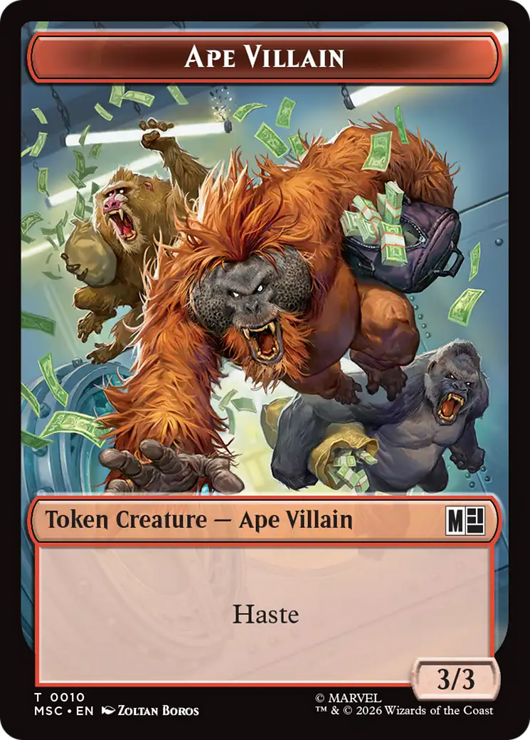 Copy (001) // Ape Villain (010) Double-Sided Token [Marvel Super Heroes Commander Tokens] - The Mythic Store | 24h Order Processing