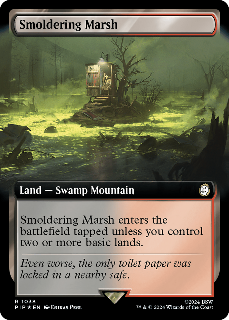 Smoldering Marsh (Extended Art) (Surge Foil) [Fallout] - The Mythic Store | 24h Order Processing