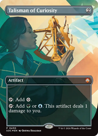 Talisman of Curiosity (Borderless) [Secrets of Strixhaven Commander] - The Mythic Store | 24h Order Processing