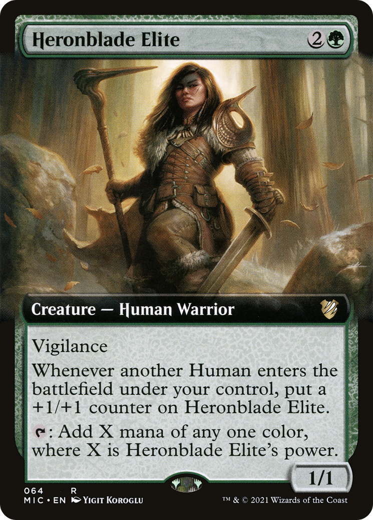 Heronblade Elite (Extended Art) [Innistrad: Midnight Hunt Commander] - The Mythic Store | 24h Order Processing