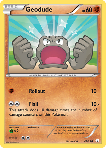 Geodude (43/83) [XY: Generations] - The Mythic Store | 24h Order Processing