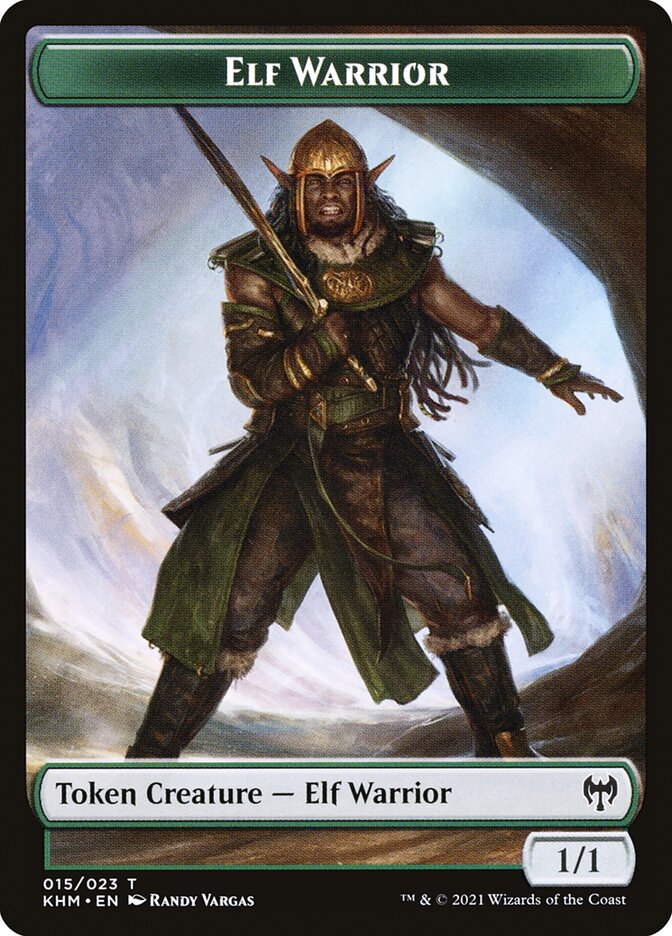 Elemental // Elf Warrior Double-Sided Token [Kaldheim Commander Tokens] - The Mythic Store | 24h Order Processing