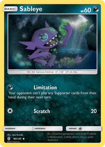 Sableye (80/145) [Sun & Moon: Guardians Rising] - The Mythic Store | 24h Order Processing