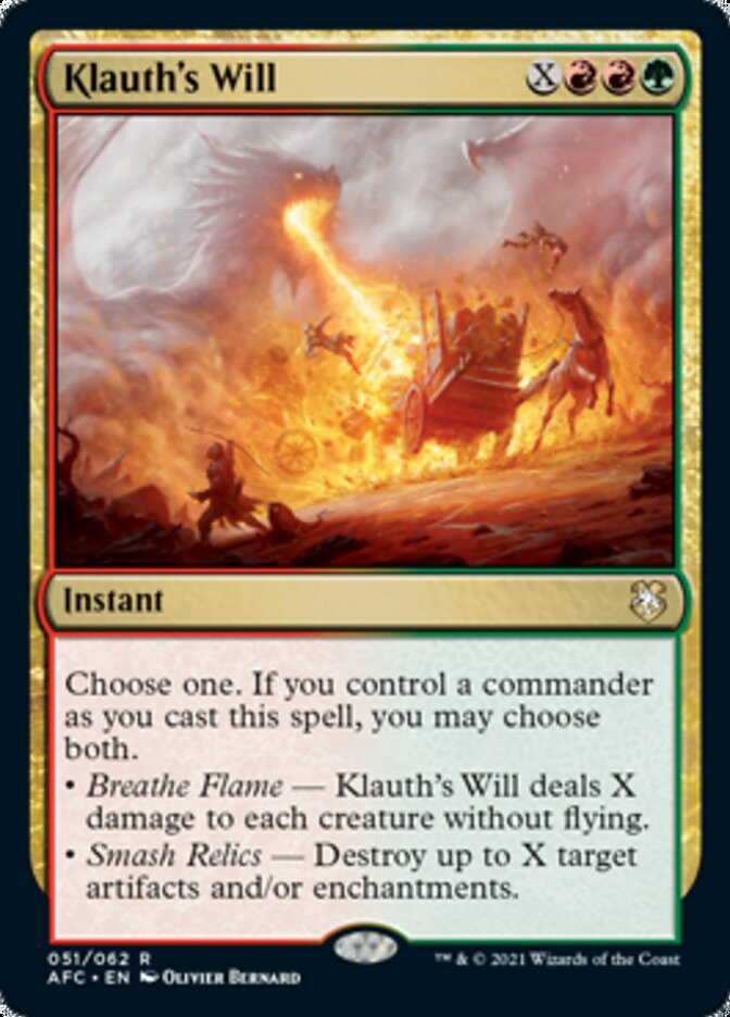 Klauth's Will [Dungeons & Dragons: Adventures in the Forgotten Realms Commander] - The Mythic Store | 24h Order Processing