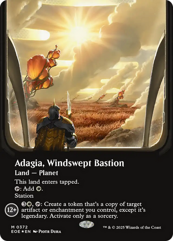 Adagia, Windswept Bastion (Borderless) (Galaxy Foil) [Edge of Eternities] - The Mythic Store | 24h Order Processing