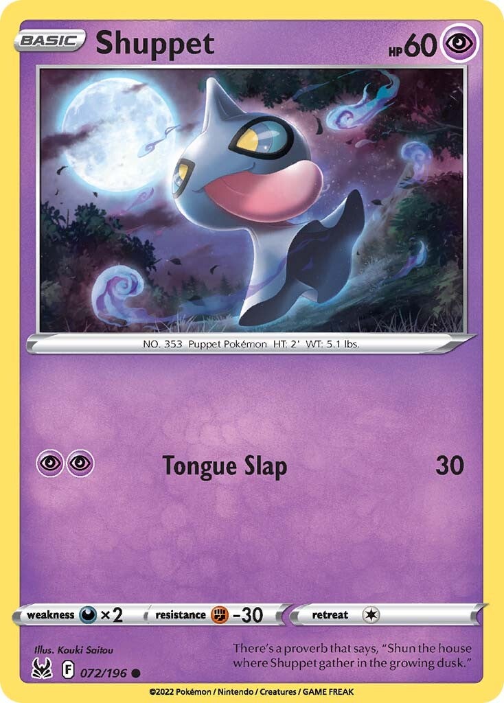 Shuppet (072/196) [Sword & Shield: Lost Origin] - The Mythic Store | 24h Order Processing