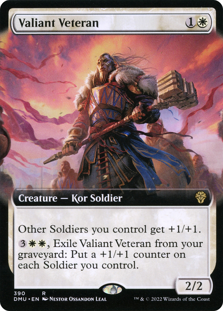 Valiant Veteran (Extended Art) [Dominaria United] - The Mythic Store | 24h Order Processing