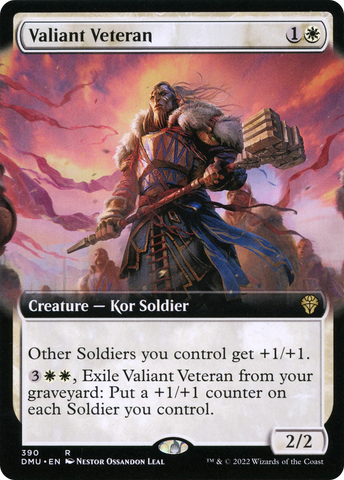 Valiant Veteran (Extended Art) [Dominaria United] - The Mythic Store | 24h Order Processing