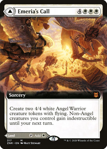 Emeria's Call // Emeria, Shattered Skyclave (Extended Art) [Zendikar Rising] - The Mythic Store | 24h Order Processing