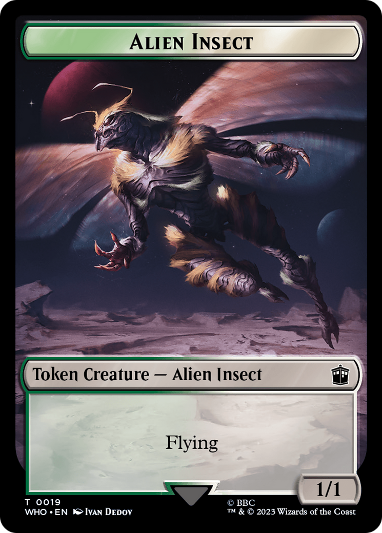 Fish // Alien Insect Double-Sided Token [Doctor Who Tokens] - The Mythic Store | 24h Order Processing