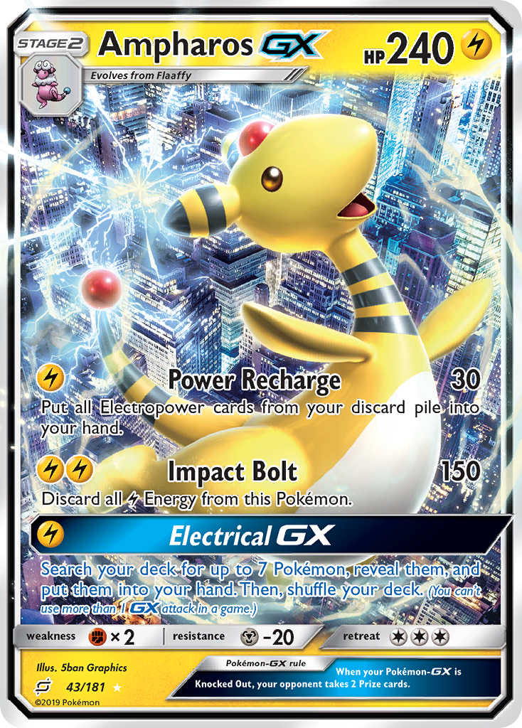Ampharos GX (43/181) [Sun & Moon: Team Up] - The Mythic Store | 24h Order Processing