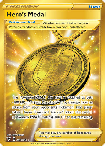 Hero's Medal (201/185) [Sword & Shield: Vivid Voltage] - The Mythic Store | 24h Order Processing