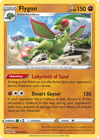 Flygon (091/189) [Sword & Shield: Darkness Ablaze] - The Mythic Store | 24h Order Processing