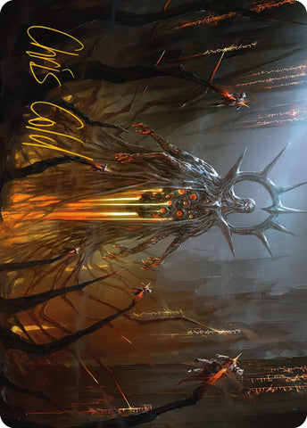 Solphim, Mayhem Dominus Art Card (Gold-Stamped Signature) [Phyrexia: All Will Be One Art Series] - The Mythic Store | 24h Order Processing