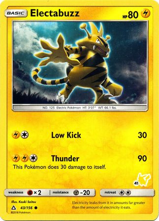 Electabuzz (43/156) (Pikachu Stamp #41) [Battle Academy 2020] - The Mythic Store | 24h Order Processing