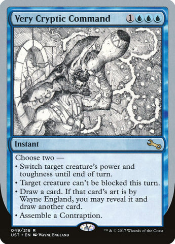 Very Cryptic Command (Black and White Art) [Unstable] - The Mythic Store | 24h Order Processing