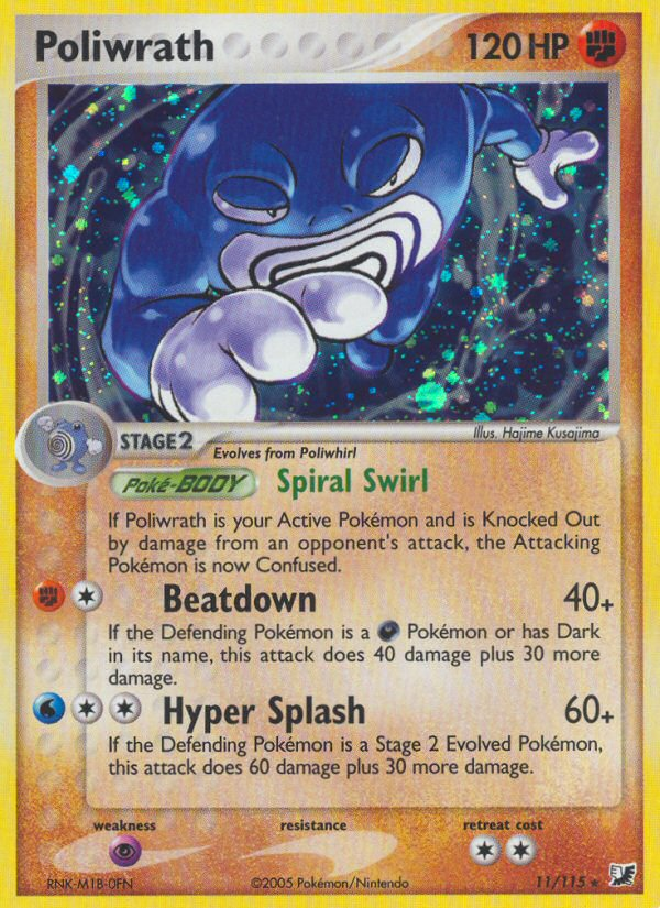 Poliwrath (11/115) [EX: Unseen Forces] - The Mythic Store | 24h Order Processing