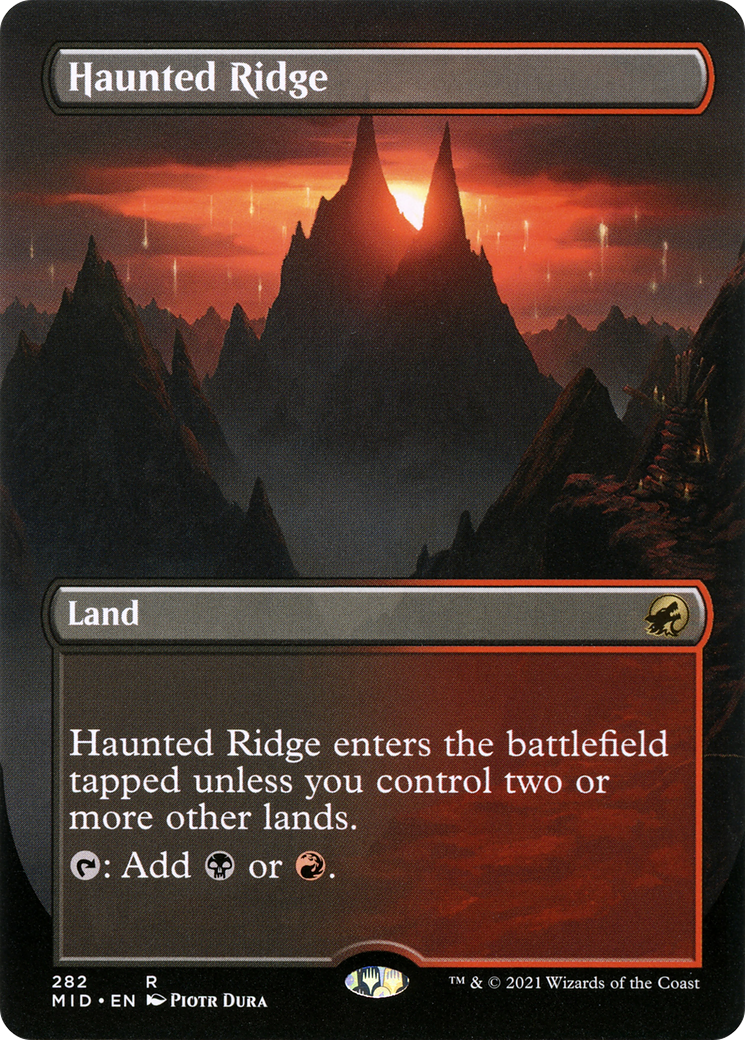 Haunted Ridge (Borderless Alternate Art) [Innistrad: Midnight Hunt] - The Mythic Store | 24h Order Processing