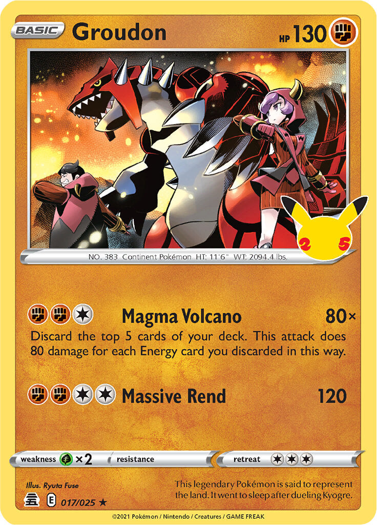 Groudon (017/025) [Celebrations: 25th Anniversary] - The Mythic Store | 24h Order Processing