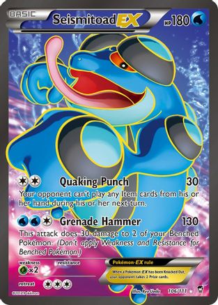 Seismitoad EX (106/111) [XY: Furious Fists] - The Mythic Store | 24h Order Processing