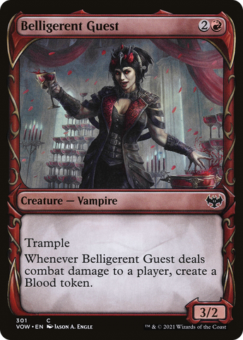 Belligerent Guest (Showcase Fang Frame) [Innistrad: Crimson Vow] - The Mythic Store | 24h Order Processing