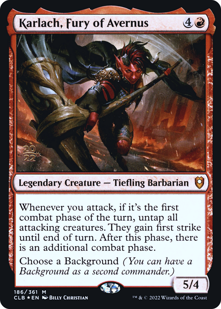 Karlach, Fury of Avernus [Commander Legends: Battle for Baldur's Gate Prerelease Promos] - The Mythic Store | 24h Order Processing