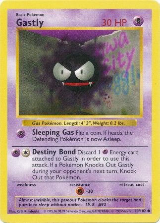 Gastly (50/102) [Base Set Shadowless Unlimited] - The Mythic Store | 24h Order Processing