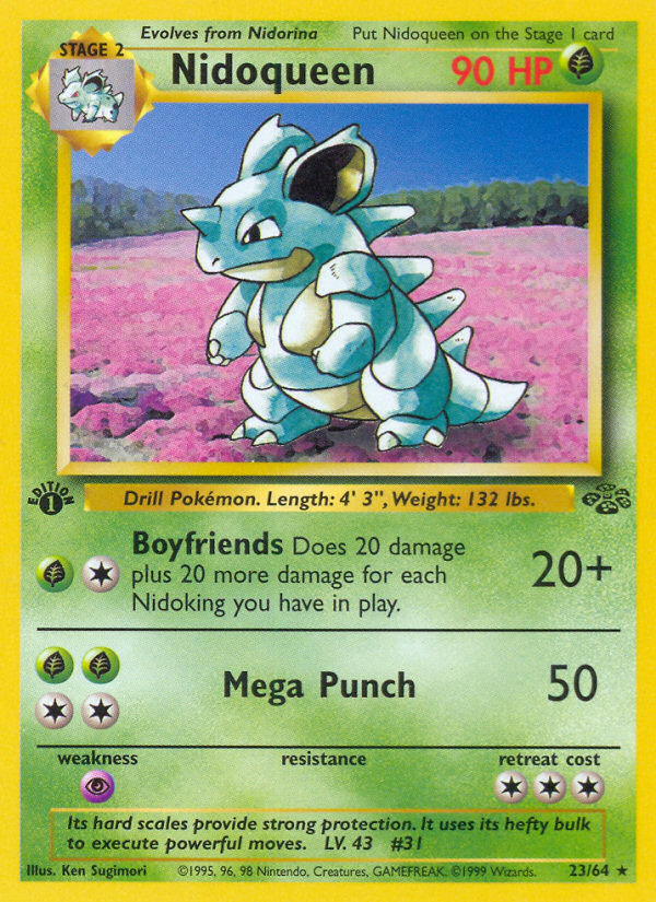 Nidoqueen (23/64) [Jungle 1st Edition] - The Mythic Store | 24h Order Processing
