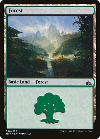Forest (196) [Rivals of Ixalan] - The Mythic Store | 24h Order Processing