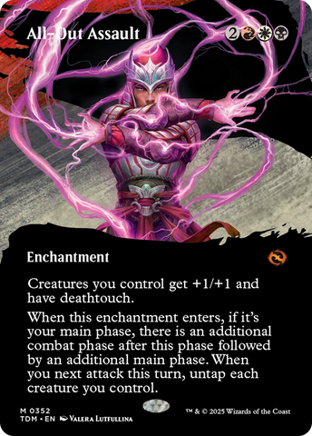 All-Out Assault (Borderless) [Tarkir: Dragonstorm] - The Mythic Store | 24h Order Processing