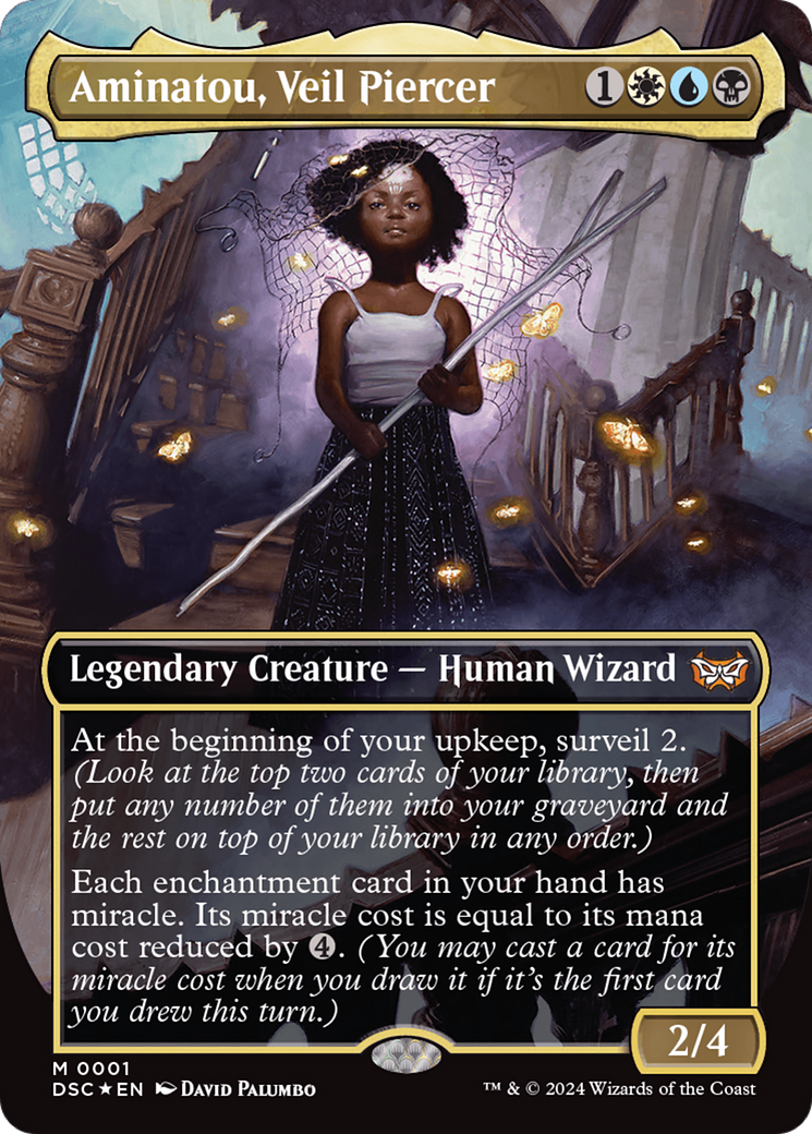 Aminatou, Veil Piercer (Borderless) [Duskmourn: House of Horror Commander] - The Mythic Store | 24h Order Processing