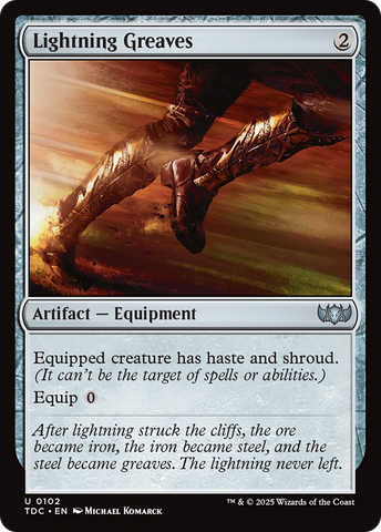Lightning Greaves [Tarkir: Dragonstorm Commander] - The Mythic Store | 24h Order Processing