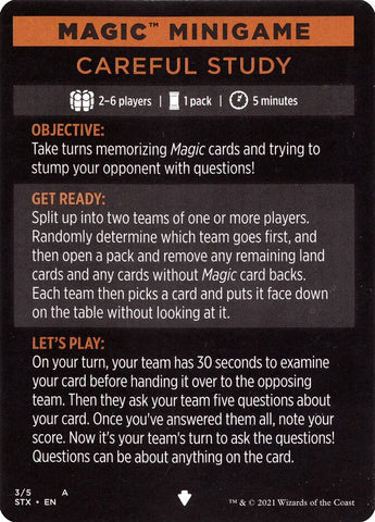 Careful Study (Magic Minigame) [Strixhaven: School of Mages Minigame] - The Mythic Store | 24h Order Processing