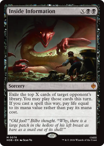 Inside Information [The Hobbit] - The Mythic Store | 24h Order Processing