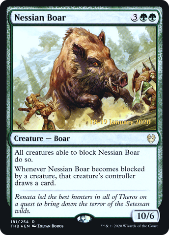 Nessian Boar [Theros Beyond Death Prerelease Promos] - The Mythic Store | 24h Order Processing
