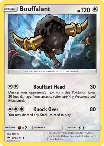 Bouffalant (108/147) [Sun & Moon: Burning Shadows] - The Mythic Store | 24h Order Processing