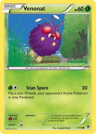 Venonat (1/119) [XY: Phantom Forces] - The Mythic Store | 24h Order Processing