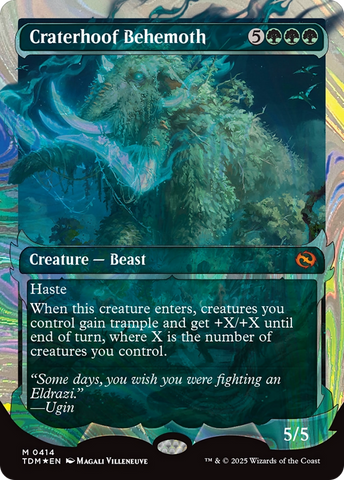 Craterhoof Behemoth (Showcase) (Halo Foil) [Tarkir: Dragonstorm] - The Mythic Store | 24h Order Processing