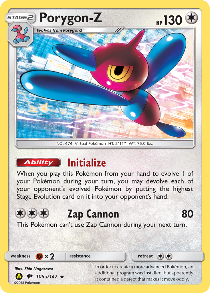 Porygon-Z (105a/147) (Alternate Art Promo) [Sun & Moon: Burning Shadows] - The Mythic Store | 24h Order Processing