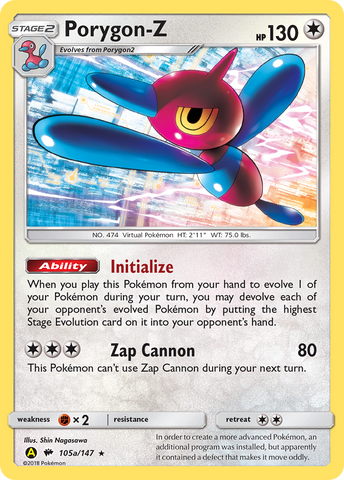 Porygon-Z (105a/147) (Alternate Art Promo) [Sun & Moon: Burning Shadows] - The Mythic Store | 24h Order Processing