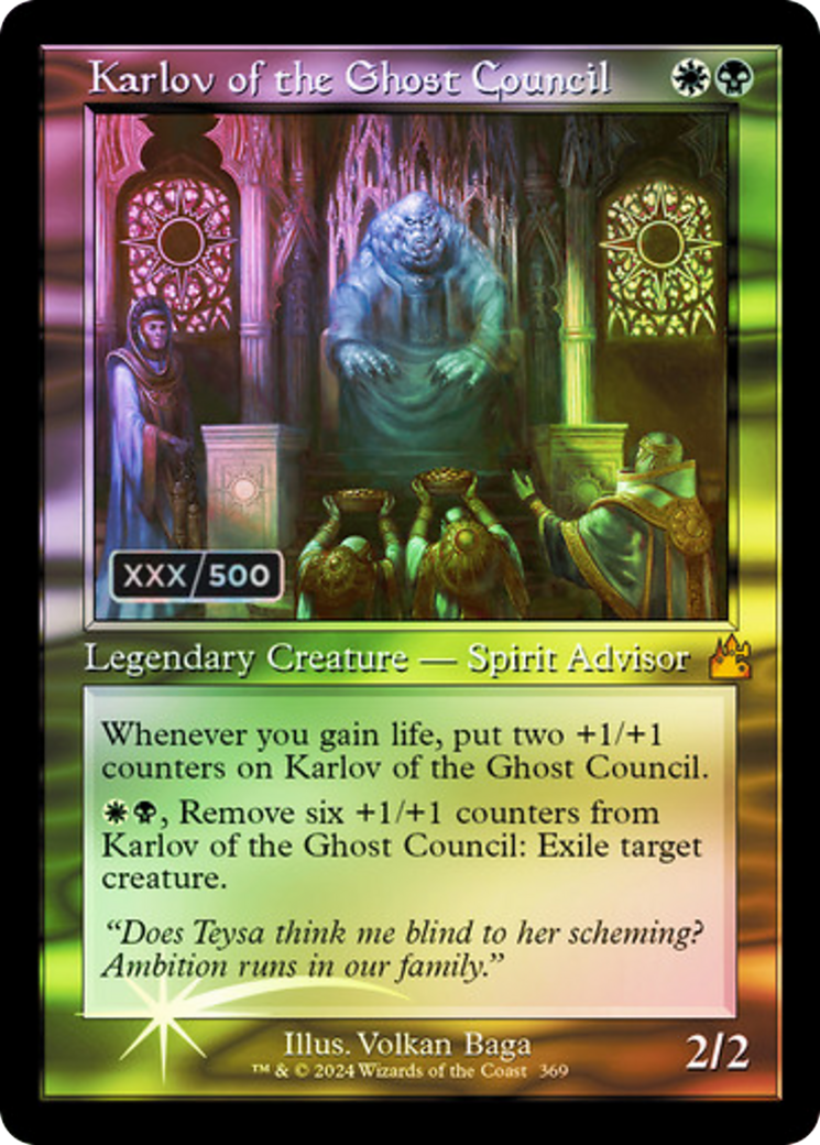Karlov of the Ghost Council (Retro) (Serialized) [Ravnica Remastered] - The Mythic Store | 24h Order Processing
