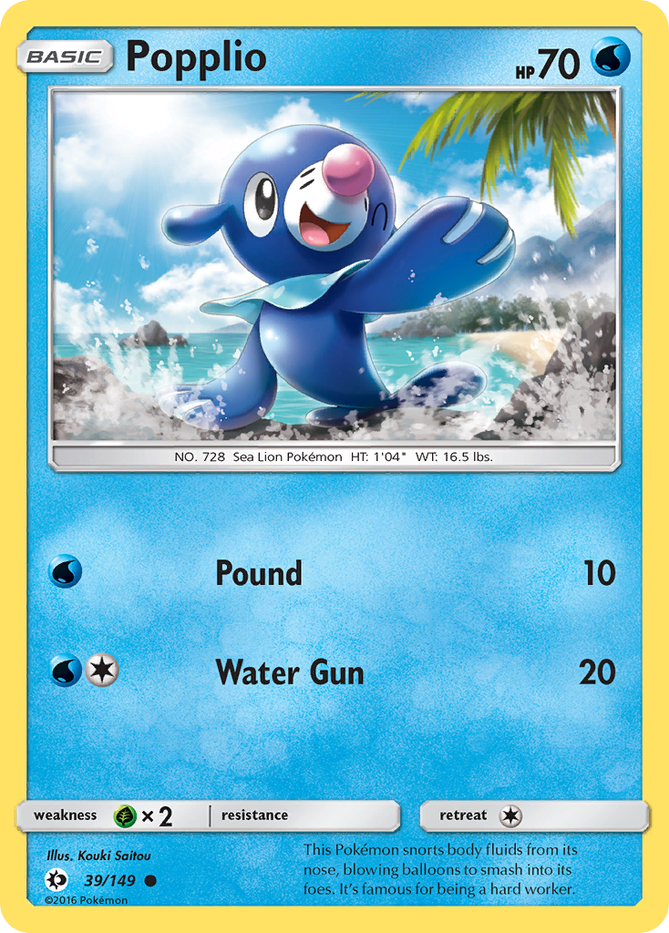 Popplio (39/149) [Sun & Moon: Base Set] - The Mythic Store | 24h Order Processing