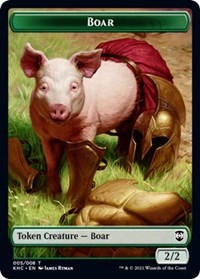 Boar // Spirit Double-Sided Token [Kaldheim Commander Tokens] - The Mythic Store | 24h Order Processing