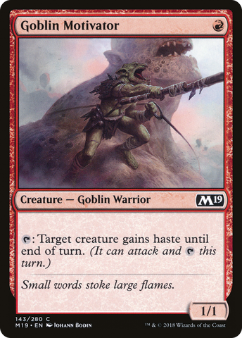 Goblin Motivator [Core Set 2019] - The Mythic Store | 24h Order Processing