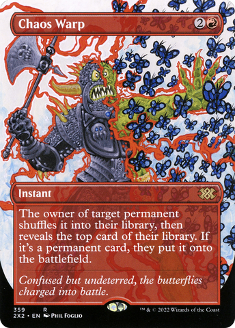 Chaos Warp (Borderless Alternate Art) [Double Masters 2022] - The Mythic Store | 24h Order Processing