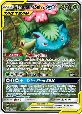 Venusaur & Snivy GX (SM229) [Sun & Moon: Black Star Promos] - The Mythic Store | 24h Order Processing