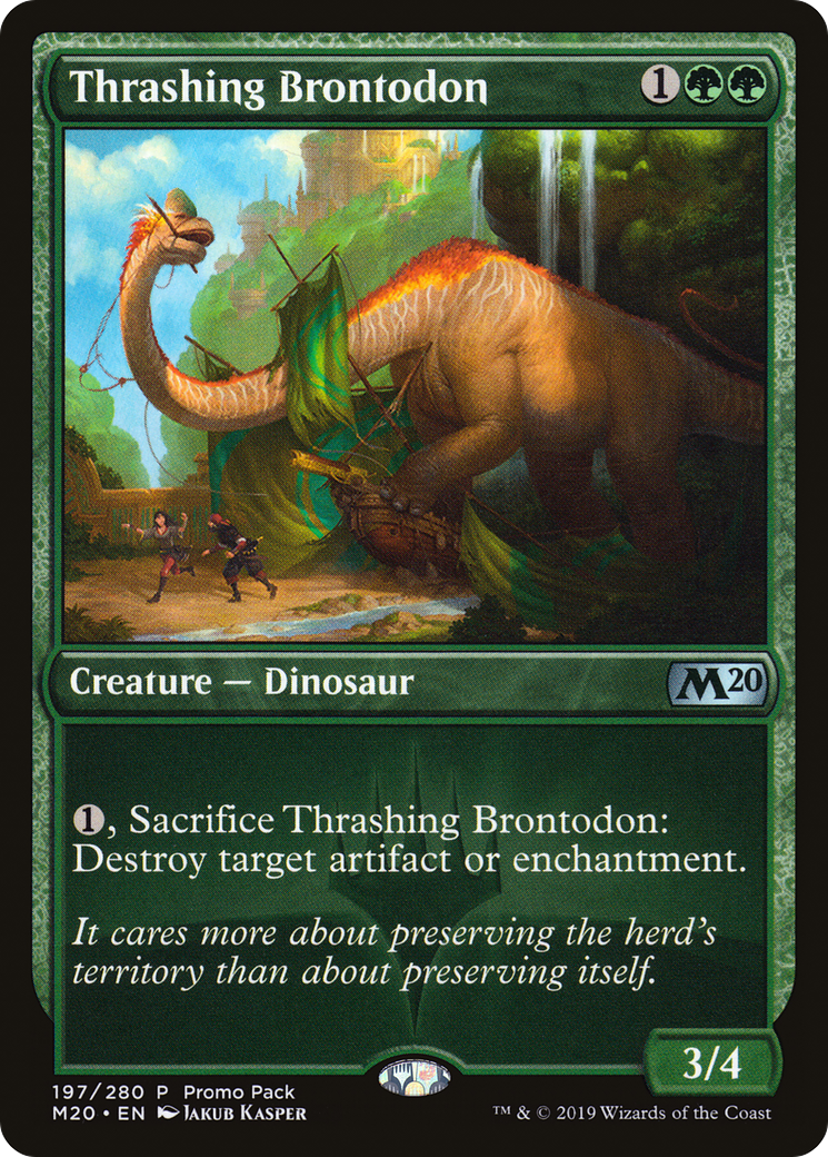 Thrashing Brontodon (Promo Pack) [Core Set 2020 Promos] - The Mythic Store | 24h Order Processing