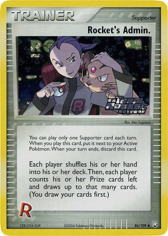 Rocket's Admin. (86/109) (Stamped) [EX: Team Rocket Returns] - The Mythic Store | 24h Order Processing