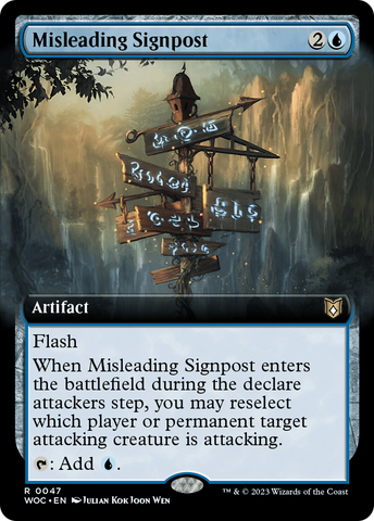 Misleading Signpost (Extended Art) [Wilds of Eldraine Commander] - The Mythic Store | 24h Order Processing